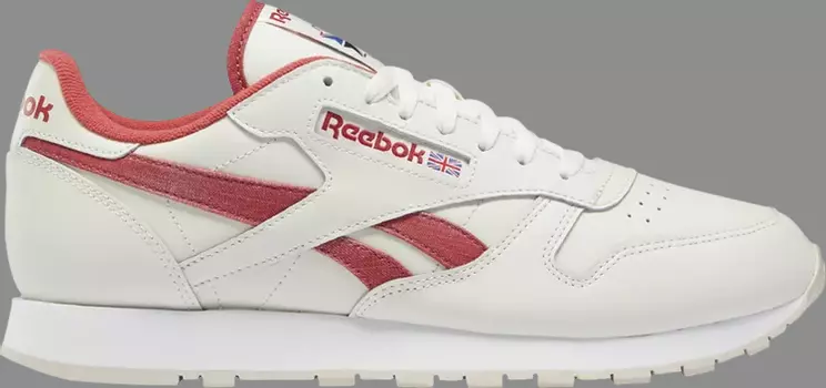 Кроссовки classic leather 'chalk mars red' Reebok, белый