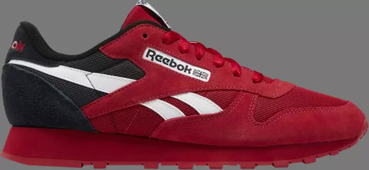 Кроссовки classic leather 'flash red black' Reebok, красный