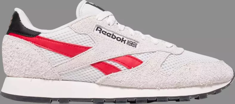 Кроссовки classic leather 'human rights now! - grey red' Reebok, серый