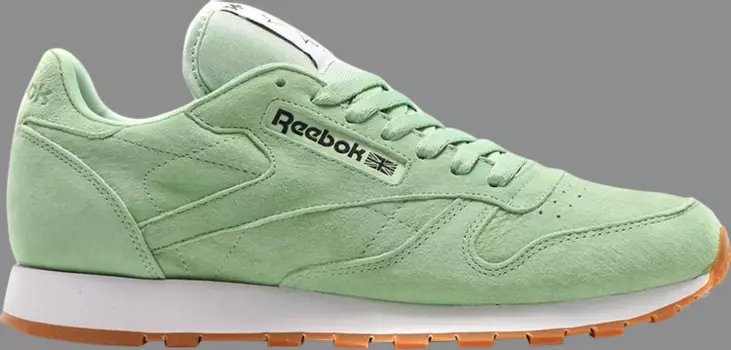 Кроссовки classic leather 'pastels' Reebok, зеленый