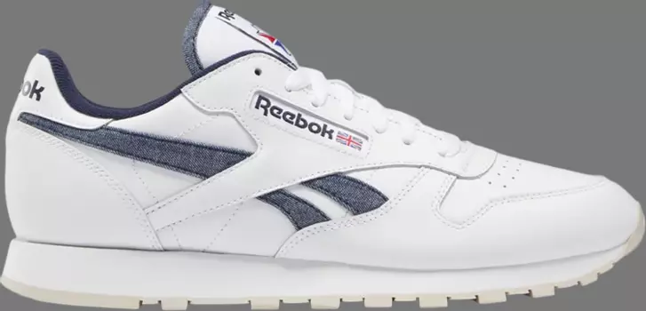 Кроссовки classic leather 'white denim' Reebok, белый