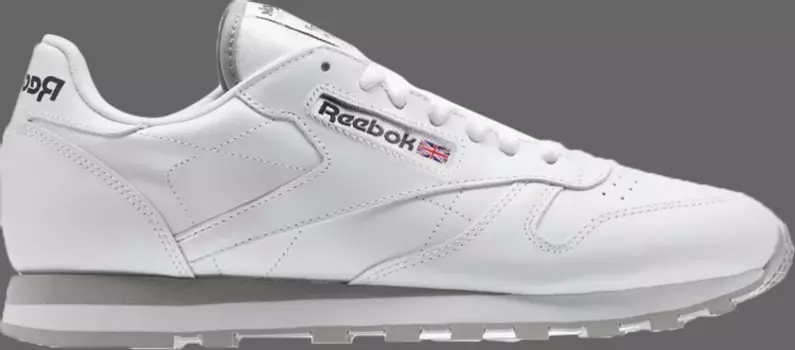 Кроссовки Reebok Classic Leather, бело-серый