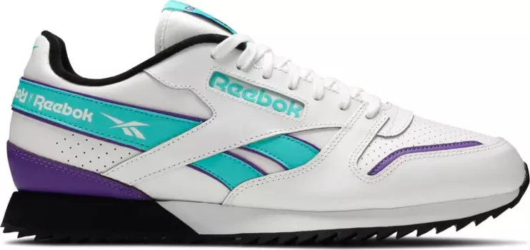 Кроссовки classic leather 'white turquoise' Reebok, белый