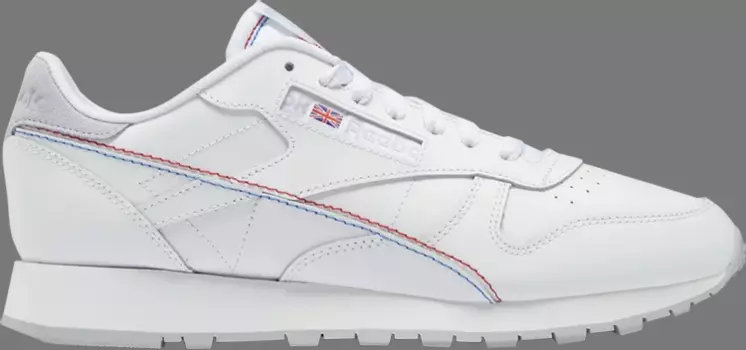 Кроссовки classic leather 'white vector blue' Reebok, белый