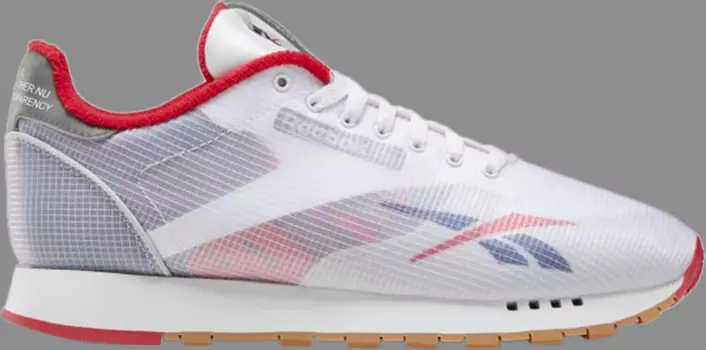 Кроссовки classic leather ati 'washed blue red' Reebok, белый