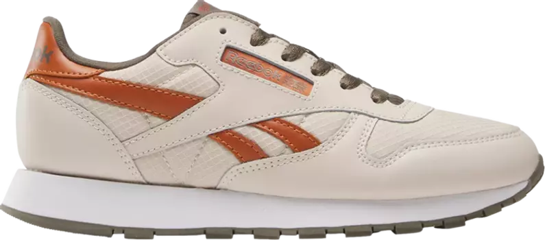 Кроссовки Classic Leather Big Kid 'Stucco Rich Ginger', кремовый