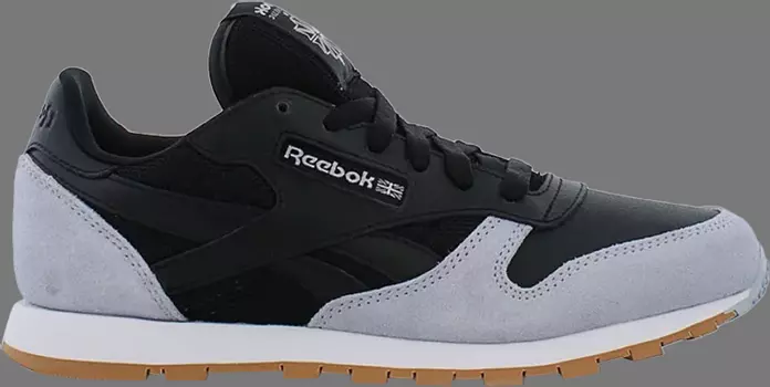 Кроссовки classic leather big kids 'split personality' Reebok, черный