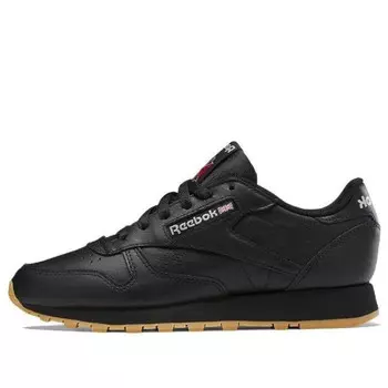 Кроссовки classic leather 'black pure grey gum' Reebok, черный