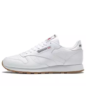 Кроссовки classic leather 'intense white gum' Reebok, белый