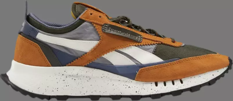 Кроссовки classic leather legacy 'splatter paint - rich ochre' Reebok, коричневый