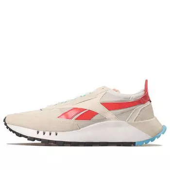 Кроссовки classic leather legacy 'chalk laser red' Reebok, бежевый