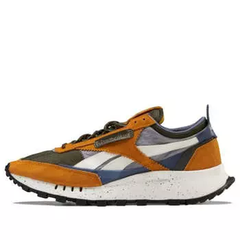 Кроссовки classic leather legacy 'splatter paint - rich ochre' Reebok, коричневый