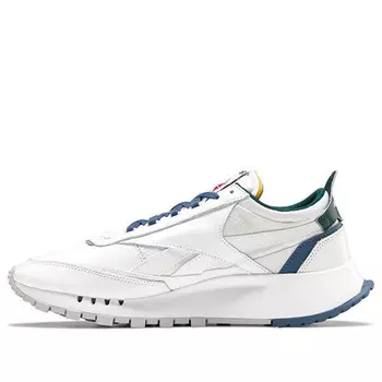 Кроссовки classic leather legacy 'white brave blue' Reebok, белый