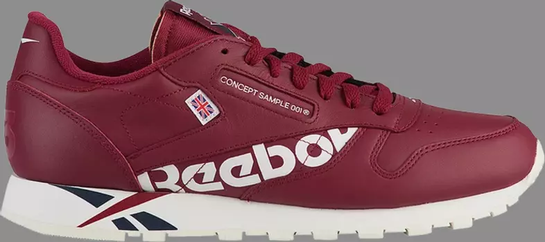Кроссовки classic leather mu 'ativ-urban maroon' Reebok, красный
