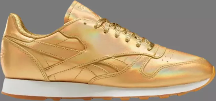 Кроссовки classic leather mu 'gold metallic' Reebok, золото