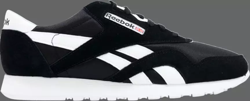 Кроссовки classic leather nylon 'black white' Reebok, черный