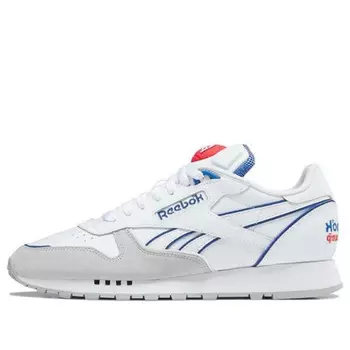 Кроссовки classic leather pump 'vector blue' Reebok, белый