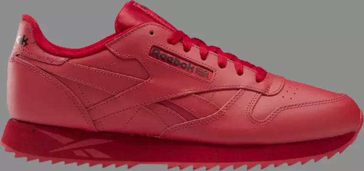 Кроссовки classic leather ripple 'flash red' Reebok, красный