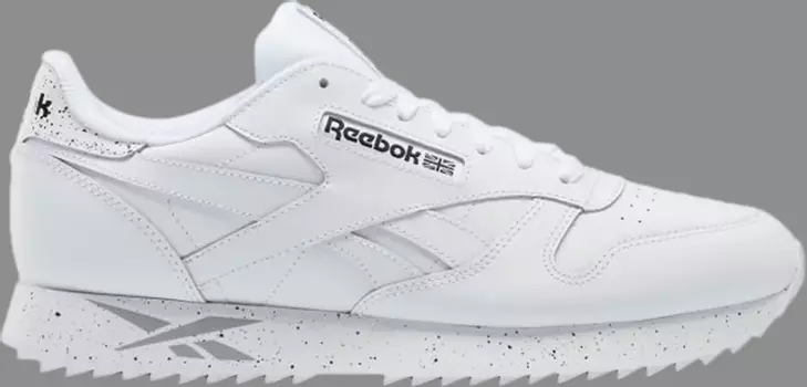 Кроссовки classic leather ripple 'footwear white' Reebok, черный