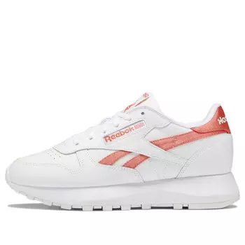 Кроссовки classic leather sp 'white orange flare' Reebok, белый