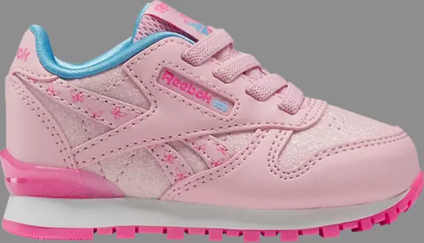 Кроссовки classic leather step 'n' flash toddler 'butterfly glitter' Reebok, белый