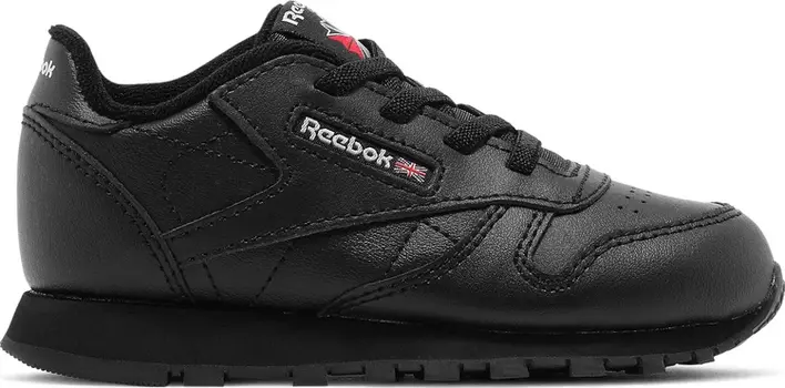 Кроссовки classic leather toddler 'triple black' Reebok, черный