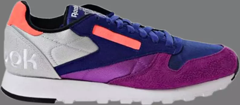 Кроссовки classic leather wb 'aubergine' Reebok, синий