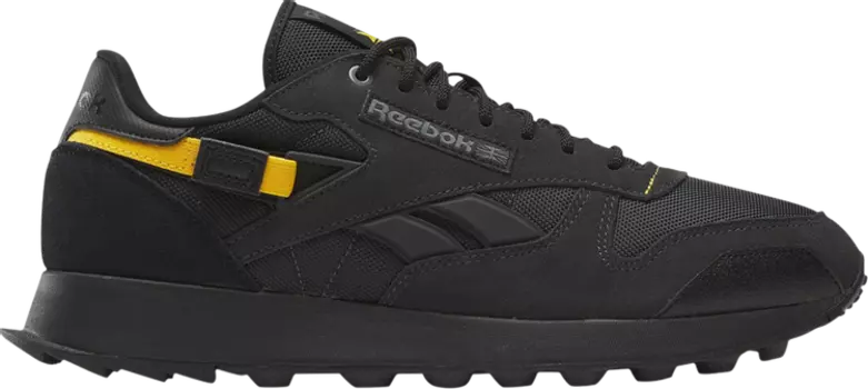 Кроссовки Classic Leather 'Winterized - Black Yellow', черный