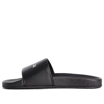 Кроссовки classic logo slide 'black' Balenciaga, черный