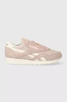 Кроссовки Classic Nylon замшевые Reebok, розовый
