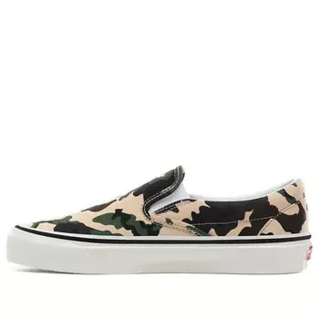 Кроссовки classic slip-on 98 dx 'anaheim factory - camo' Vans, зеленый