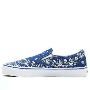Кроссовки classic slip-on 'bandana - true blue' Vans, синий