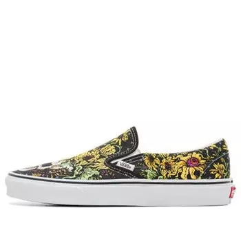 Кроссовки classic slip-on 'beauty skull' Vans, черный