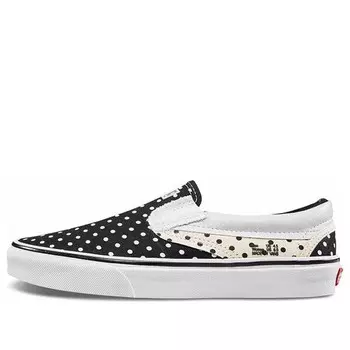 Кроссовки classic slip-on 'black white sail' Vans, черный
