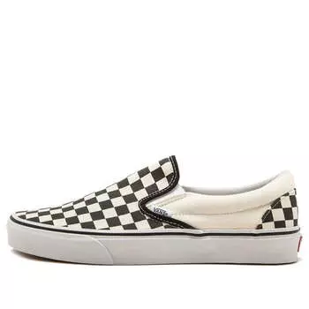 Кроссовки classic slip-on 'checkerboard' Vans, черный