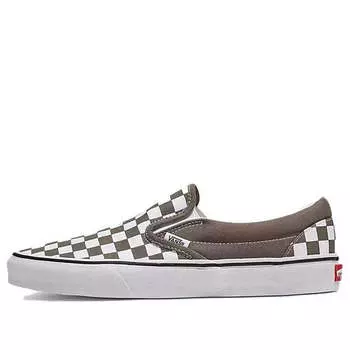 Кроссовки classic slip-on 'color theory checkerboard bungee cord' Vans, коричневый