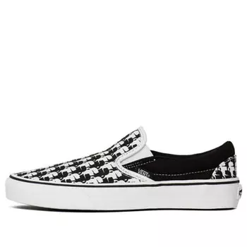 Кроссовки classic slip-on karl lagerfeld black white Vans, черный