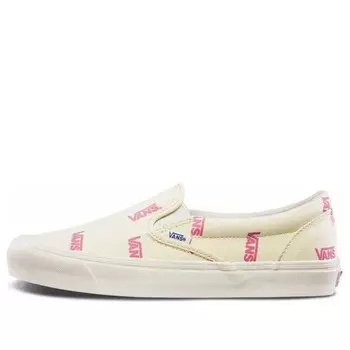 Кроссовки classic slip-on lx canvas 'multi logo rutabaga' Vans, белый