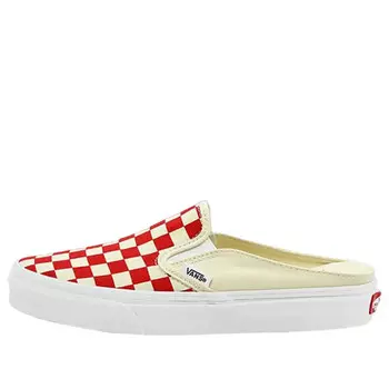 Кроссовки classic slip-on mule checkerboard 'red white' vn0004kttlf Vans, красный