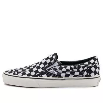 Кроссовки classic slip-on 'otw - dahahm checkerboard' Vans, черный
