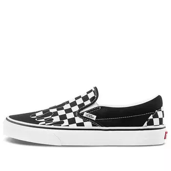 Кроссовки classic slip-on 'paint drip checkerboard' Vans, черный