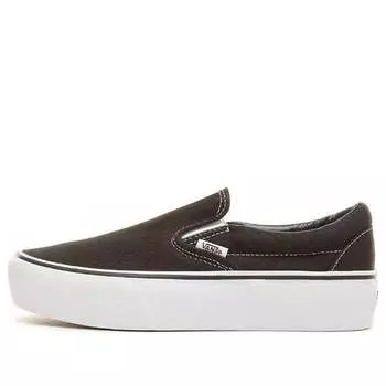 Кроссовки classic slip-on platform 'black' Vans, черный