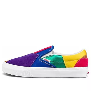 Кроссовки classic slip-on 'pride - patchwork' Vans, фиолетовый