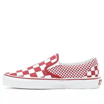 Кроссовки classic slip-on 'red mix checker' Vans, красный