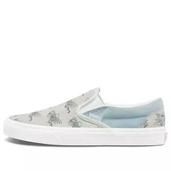 Кроссовки classic slip-on shoes for grey/blue Vans, серый