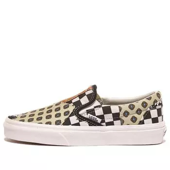 Кроссовки classic slip-on 'tiger patchwork' Vans, черный
