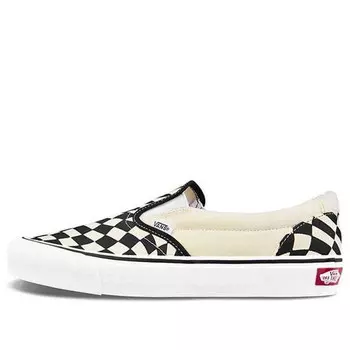 Кроссовки classic slip-on twist 'warp checker' Vans, черный