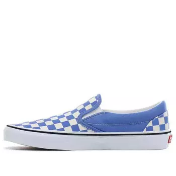 Кроссовки classic slip-on 'ultra marine checkerboard' Vans, синий
