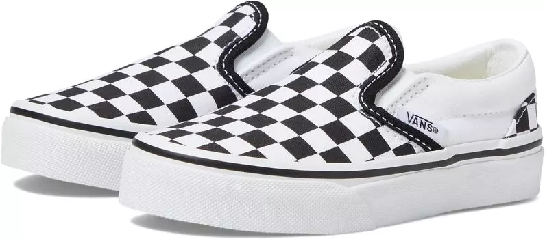 Кроссовки Classic Slip-On Vans, цвет (Checkerboard) Black/True White