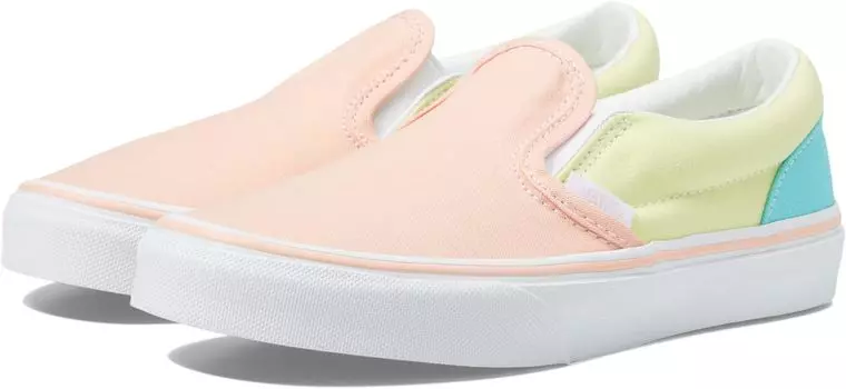 Кроссовки Classic Slip-On Vans, цвет Pastel Block Multi/White
